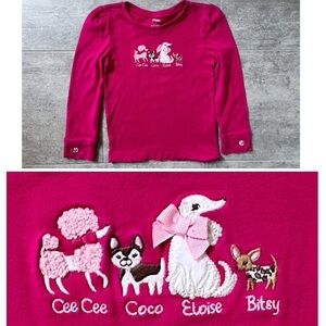 Gymboree Vintage Parisian Chic Dog Tee Size 5
